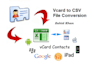 convert your iphone vcard file to CSV, excel