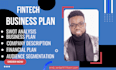 write fintech business plan, develop fintech financial model, business plan