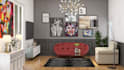 do living dining and kitchen 3d model and render fast