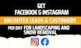 setup facebook ads for landscaping snow removal tree services lawn maintenance