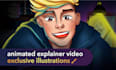 create a beautiful animated explainer video in a comic style