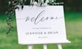 design calligraphy couple name for wedding welcome sign