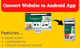 convert your website to android app with pretty functional