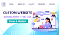 design , redesign or customize website design with html,  css, bootstrap