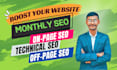 offer complete monthly SEO service with powerful backlinks