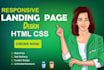 do responsive html landing page design