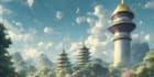 make anime landscape, background 2d art