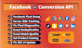 setup or fix facebook pixel conversion api, google analytics4 ecommerce tracking