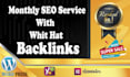 do hooking tricks complete monthly SEO service with white hat backlinks