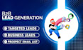 do b2b lead generation,linkedin web research and valid email