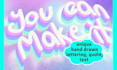 create an awesome hand drawn lettering quote text with background in procreate