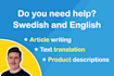write your blog post, article or any text in swedish