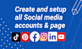 create and setup social media accounts and fb page