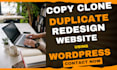 copy clone website or duplicate design redesign  recreate wordpress website
