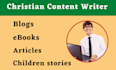 write life changing christian articles, blogs, and ebooks
