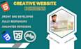 create a website designs, front end developer
