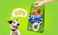 do pet food packaging, pouch, label design, mylar bag with 3d mockup