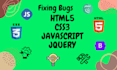 fix html css javascript jquery bootstrap related issues