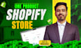 create one product shopify store, dropshipping store