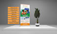 design rollups or pullups banner, static banner, banner ads, billboards, yards