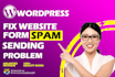 fix getting spam emails from your wordpress website forms