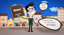 make you this eye catchy cartoon animated commercial