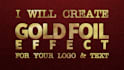create gold foil effect for your logo or text