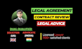 be your uk solicitor, write legal contract and provide legal advice