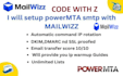 give powermta file with mailwizz file
