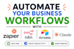 automate your business workflows with zapier, n8n, airtable and claude