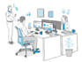create minimalistic business illustrations