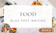 write SEO food blogs or articles about nutrition, recipes, diets and drinks