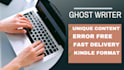 be your nonfiction kindle book ghostwriter