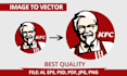do logo recreate, redraw, image trace, image to vector
