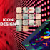 create icons, symbol, sign and flat  logo design