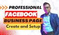 do professional facebook business page create and setup