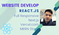fix bugs or develop website using reactjs, nextjs