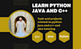 do your cpp, java and python related tasks also tutoring