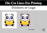create diecut line for printing stickers or logo