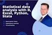 do statistical data analysis with spss, r, python, stata, excel
