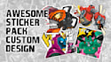 create an awesome sticker packs custom design