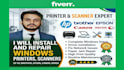 install and repair windows printers, scanner of hp, brother, epson, canon, xerox