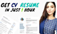design a modern resume, CV, cover letter on canva