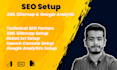 setup xml sitemap, search console, google analytics, robots txt