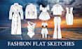 create professional flat sketches and full tech packs for your fashion brand