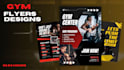 design gym flyer, fitness flyer  and sports flyer poster