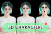 create a professional game character realistic and rigged