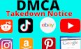 send dmca takedown notice to reddit,tiktok,onlyfans instagram, google, fb