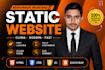 build modern HTML CSS static websites and responsive frontend