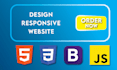 create a responsive front end website using HTML, CSS, javascript and bootstrap